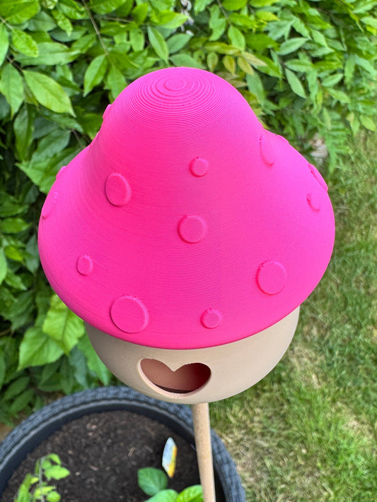 Zauberhafte Gartenstecker im Pilzdesign! 2er Set pink und blau