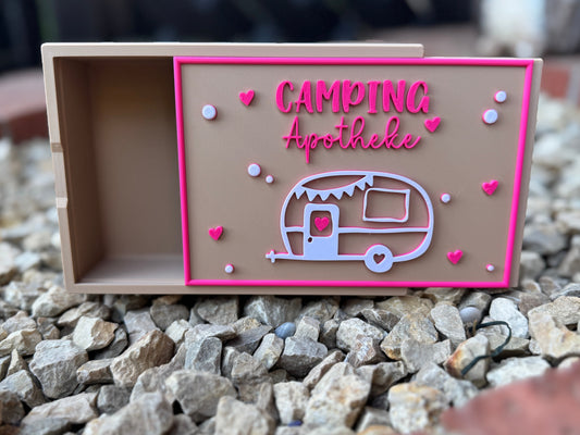 Camping Apotheke – Große Reisebox mit Schiebedeckel 🩷🏕️