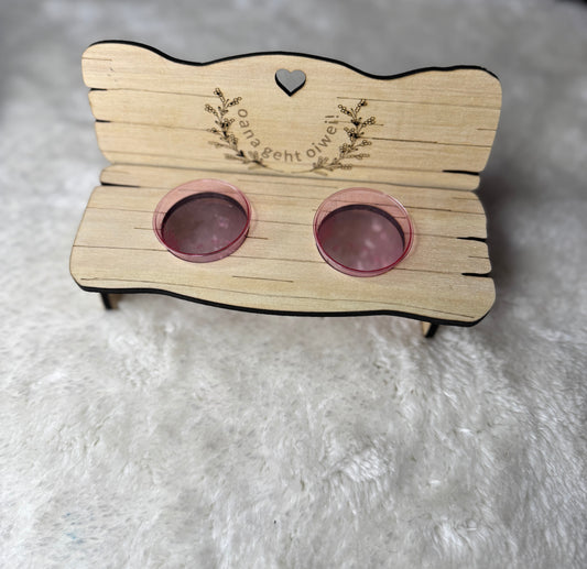 Rustikale Schnapserlbank „oana geht oiwei“ – inkl 2 Schnapsbechern