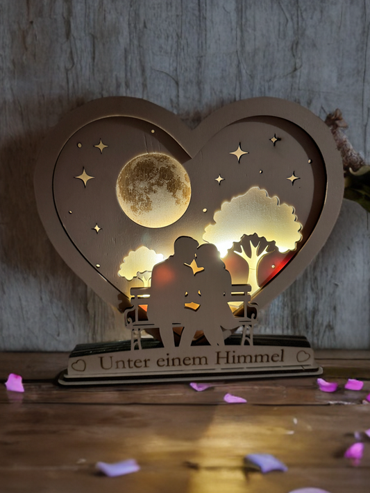 Handgefertigte Holzdekoration Herz