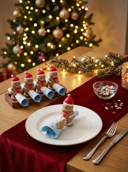 🎄 Niedliche Lebkuchenmann-Serviettenringe – Der Hingucker für deinen Weihnachtstisch!